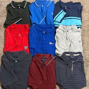 Polo American eagle mens shirts size medium flex core and slim fit vintage lot 9